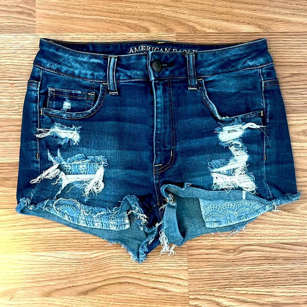 AEO Hi-Rise Shory Super Stretch Jean Shorts